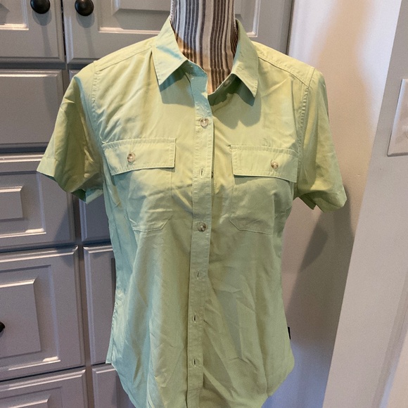 Eddie Bauer Green Short Sleeve Adventure Camp Shirt, NWT, Size S - Picture 1 of 4